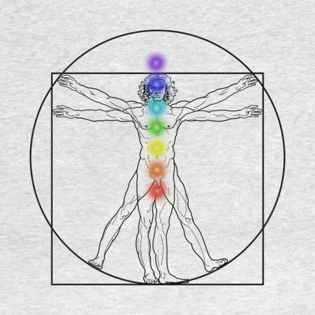 Vitruvian Man DaVinci Chakras Yoga Mediation by Chakra Shine